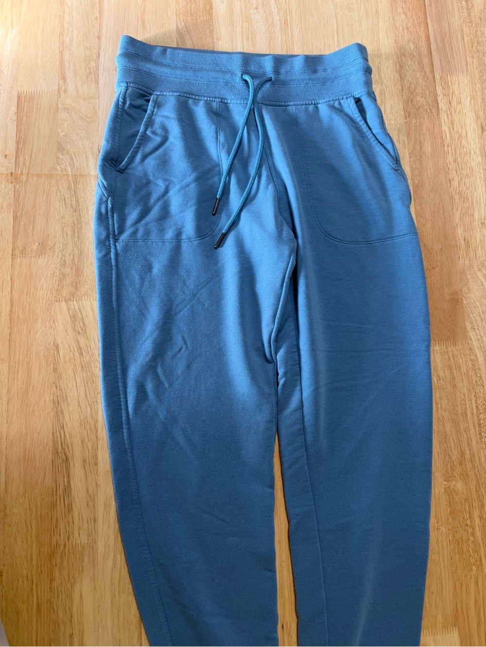 Women’s Athleta Blue Jogger Sweatpants Size XS Soft Fleece Drawstring Athleisure